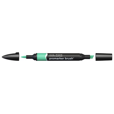 Pennarelli Winsor&Newton Promarker Brush doppia punta scalpello-pennello - mint green G637 - 0204223